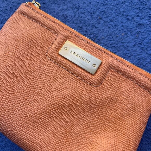 brahmin peach pebble leather wristlet - Picture 2 of 9